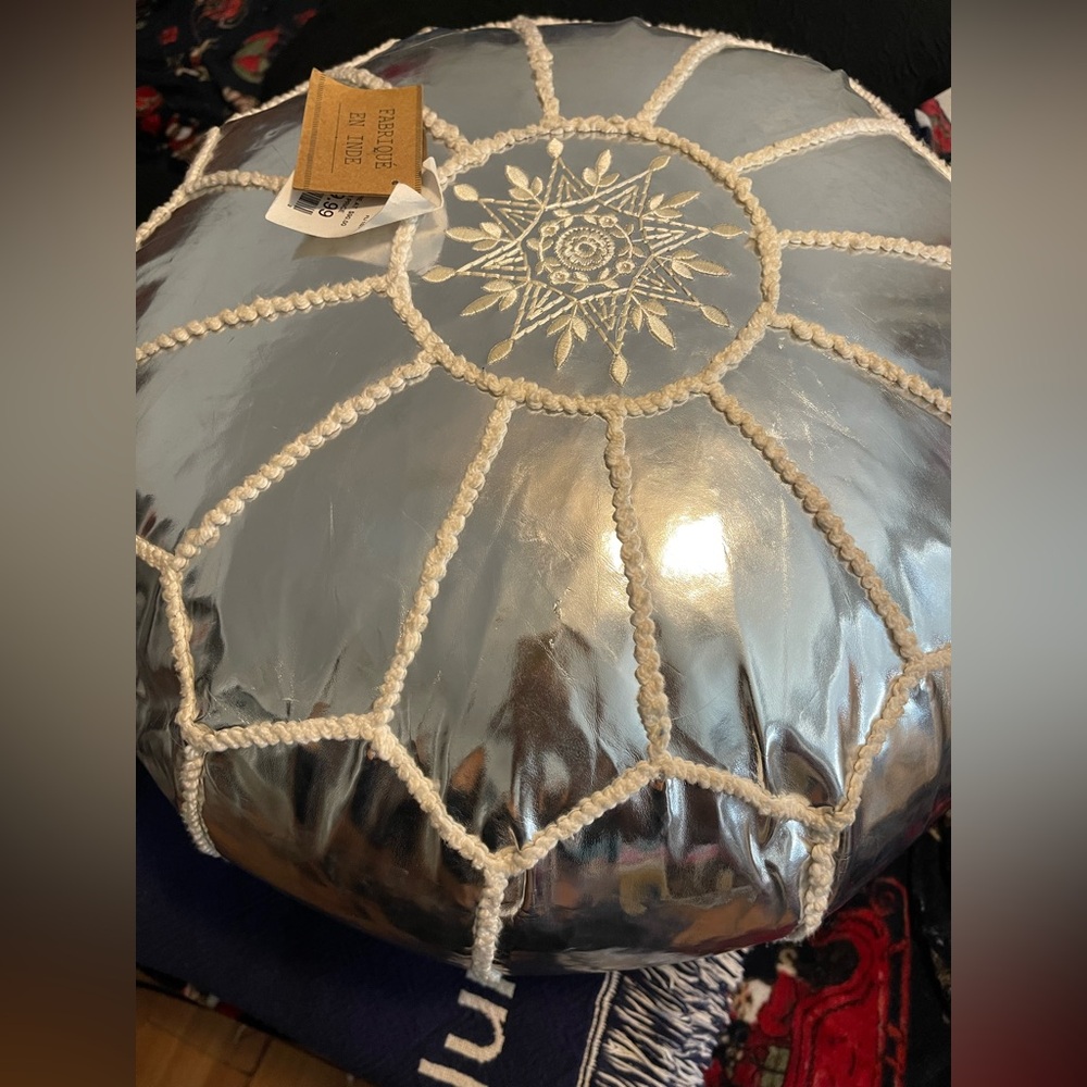 Embroidered Pouf ottoman